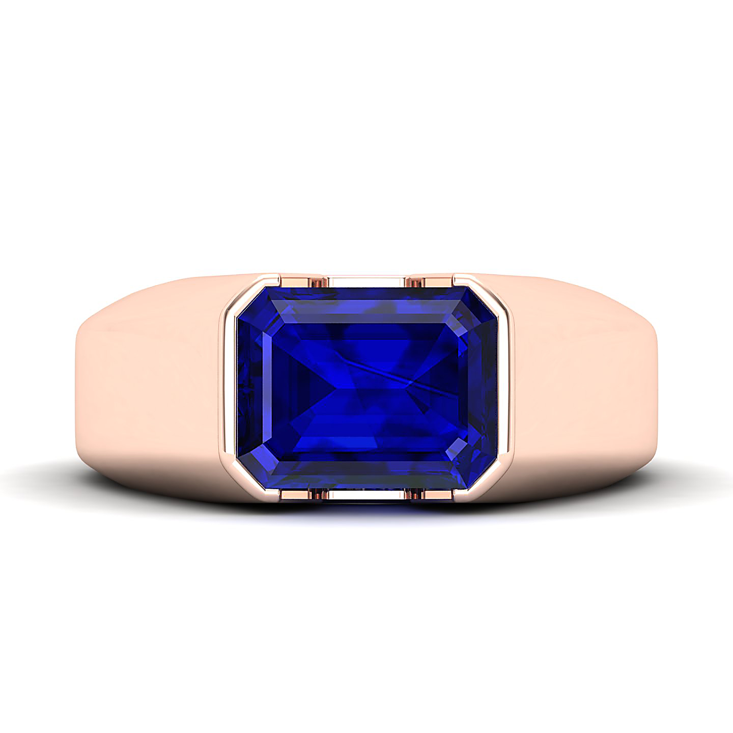 Regal Blue Sapphire Gold Rings