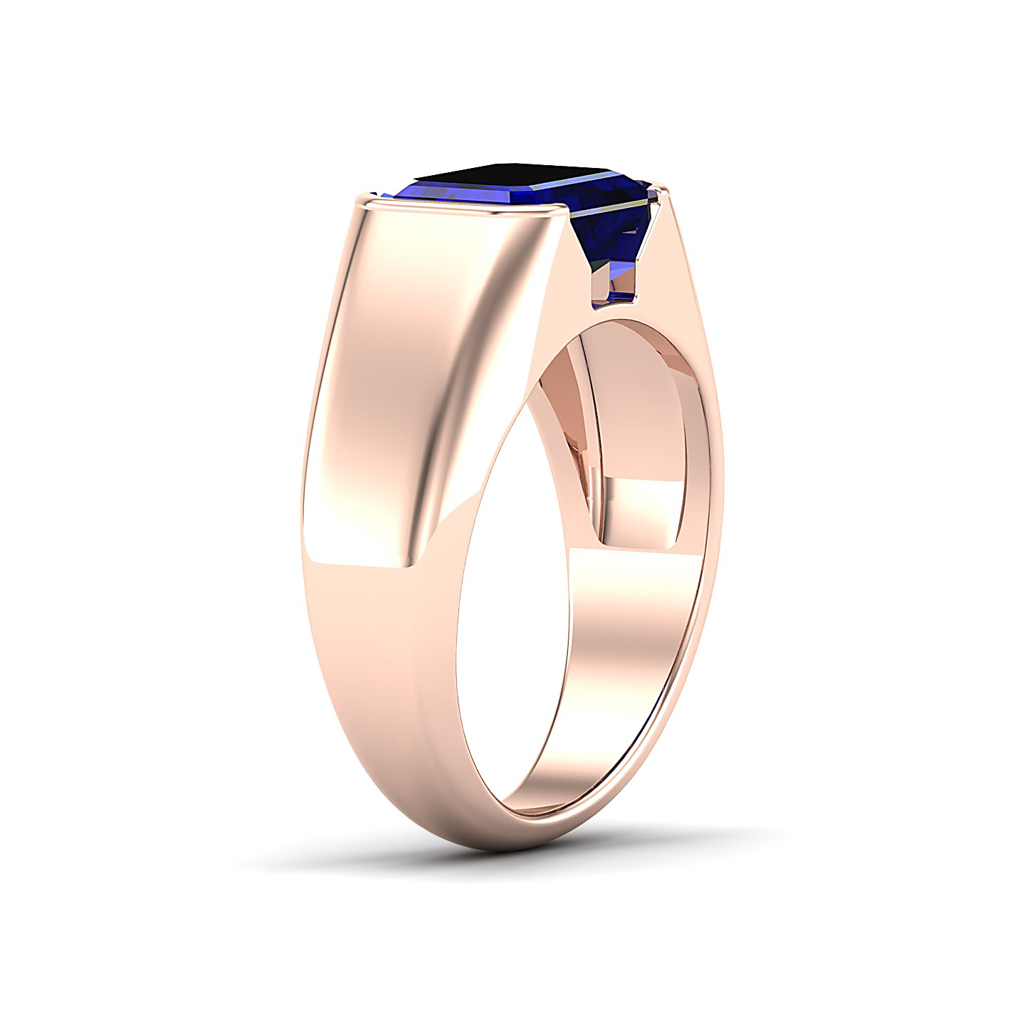 Regal Blue Sapphire Gold Rings