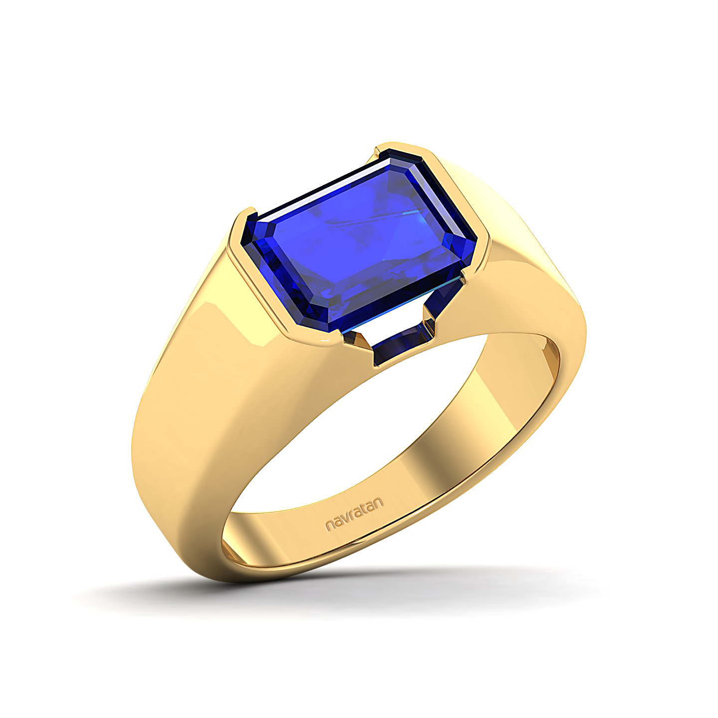 Regal Blue Sapphire Gold Rings