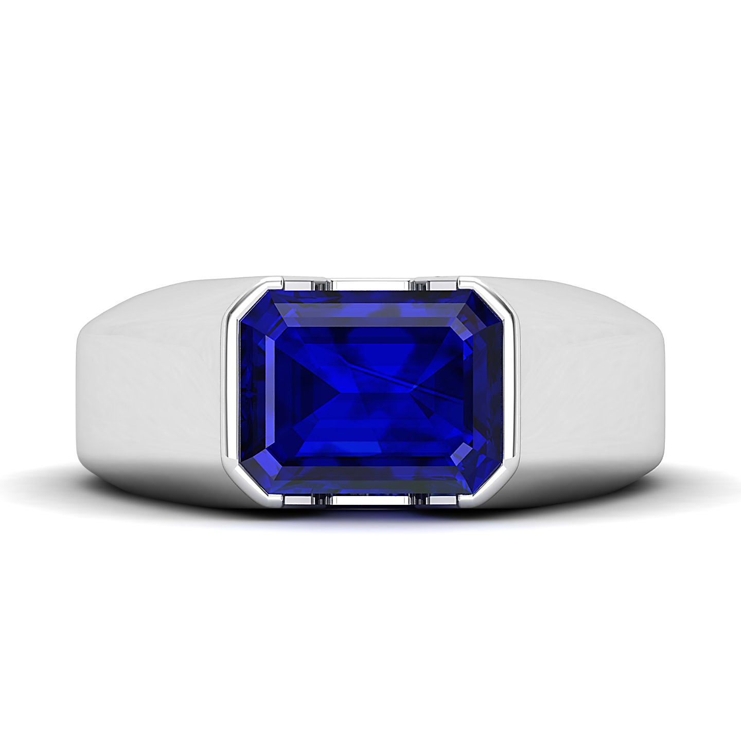 Regal Blue Sapphire Gold Rings