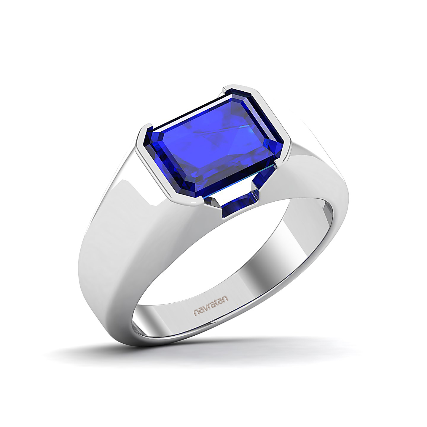 Regal Blue Sapphire Gold Rings