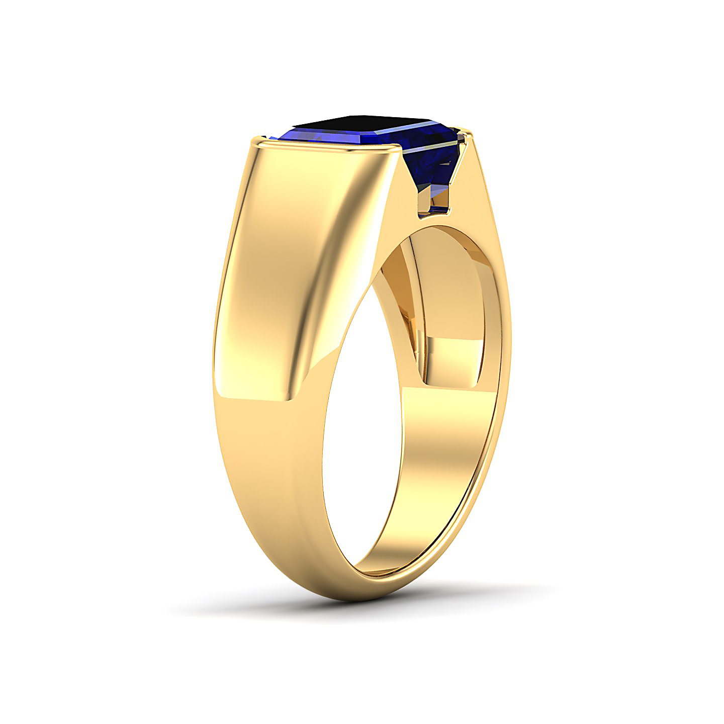 Regal Blue Sapphire Gold Rings