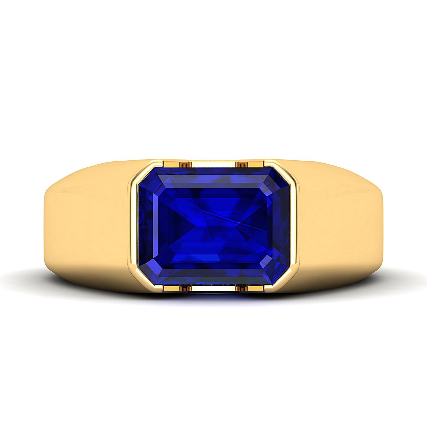 Regal Blue Sapphire Gold Rings
