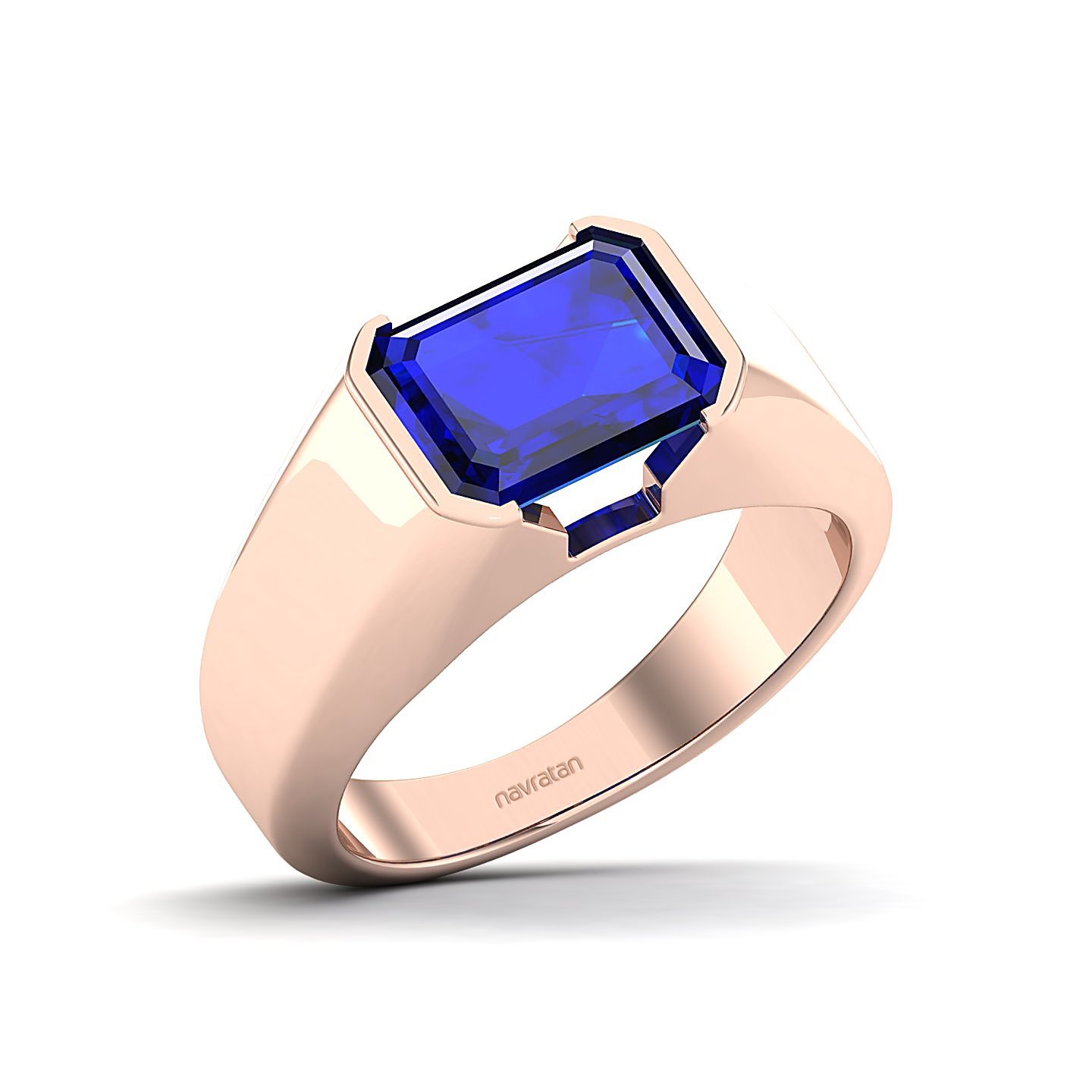 Regal Blue Sapphire Gold Rings
