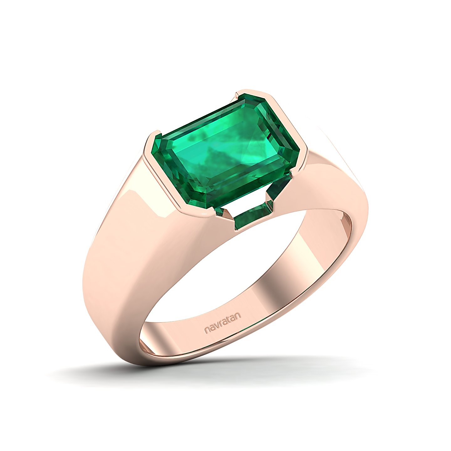Regal Emerald Gold Rings