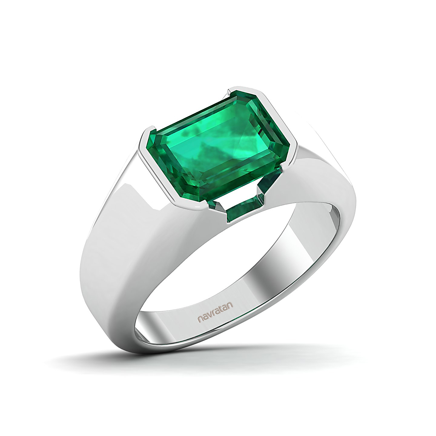 Regal Emerald Gold Rings