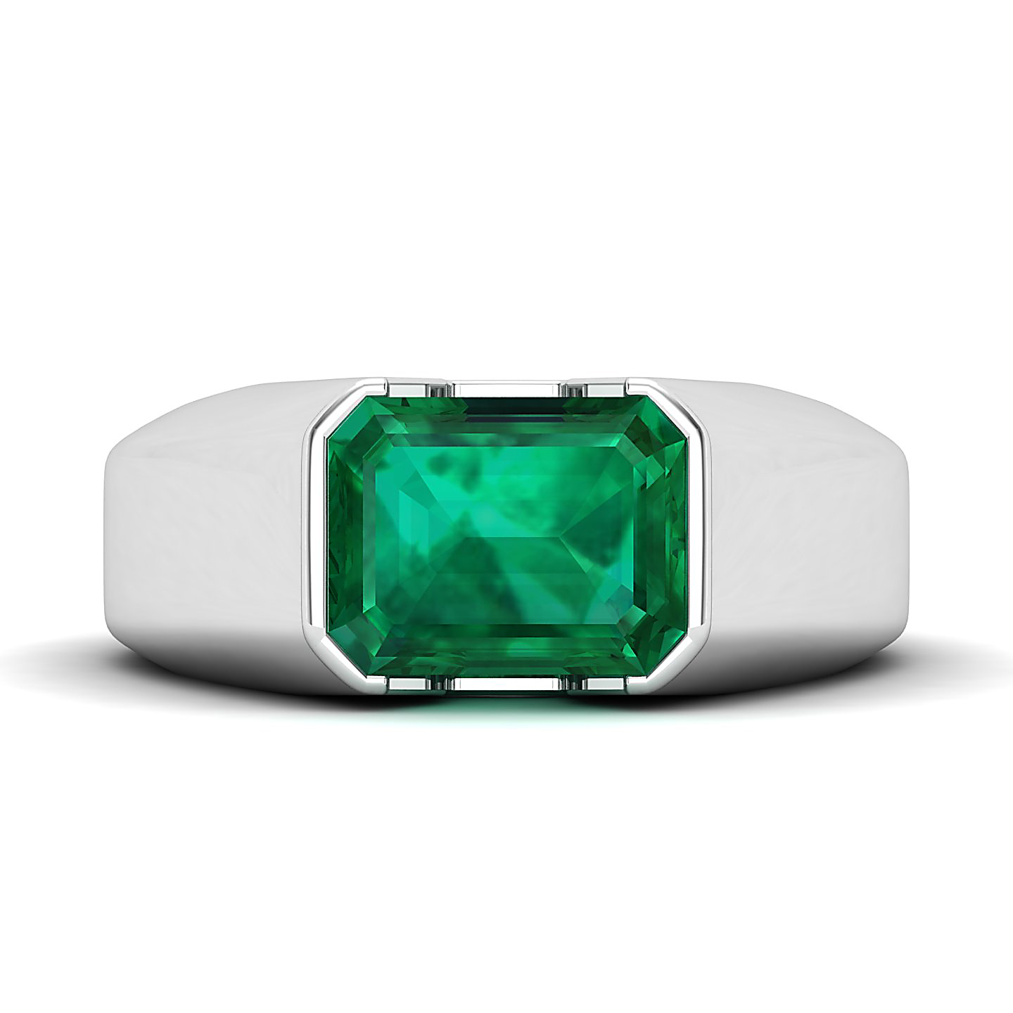 Regal Emerald Gold Rings