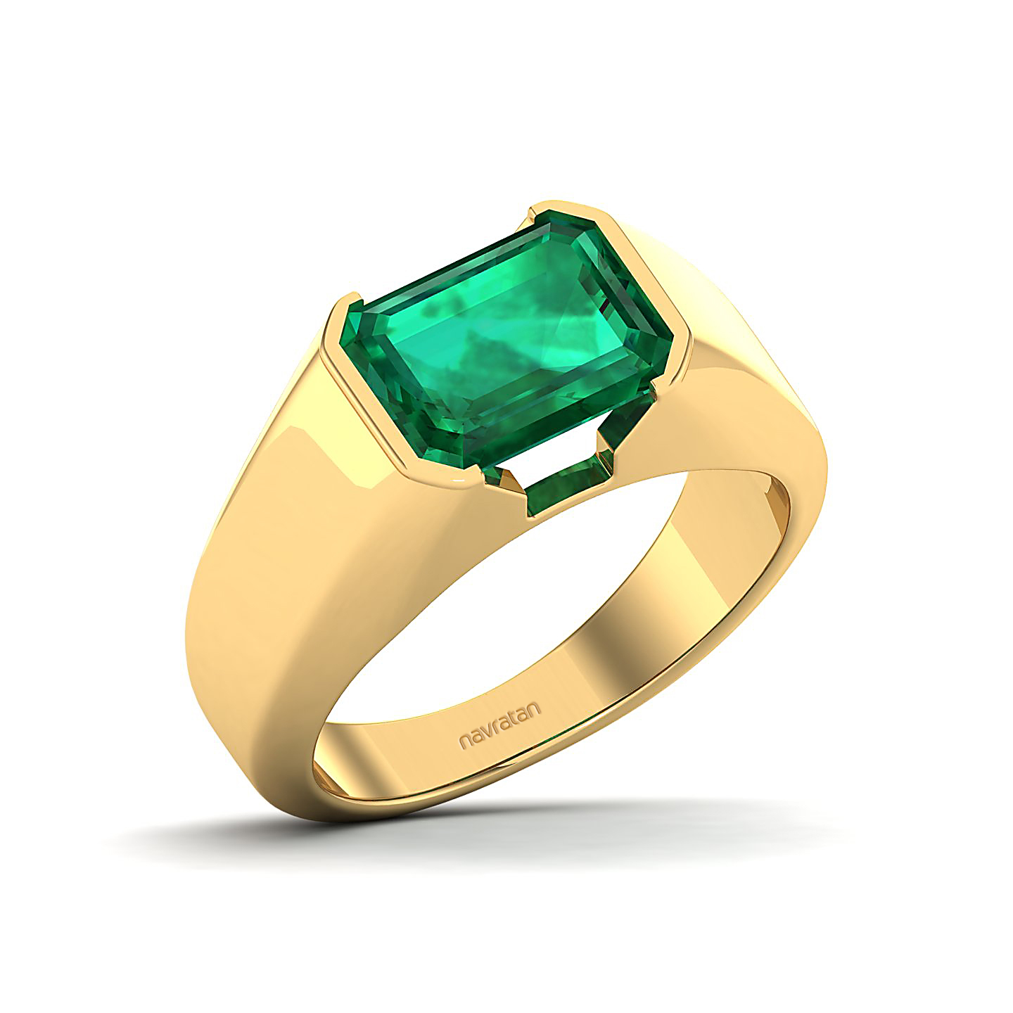 Regal Emerald Gold Rings