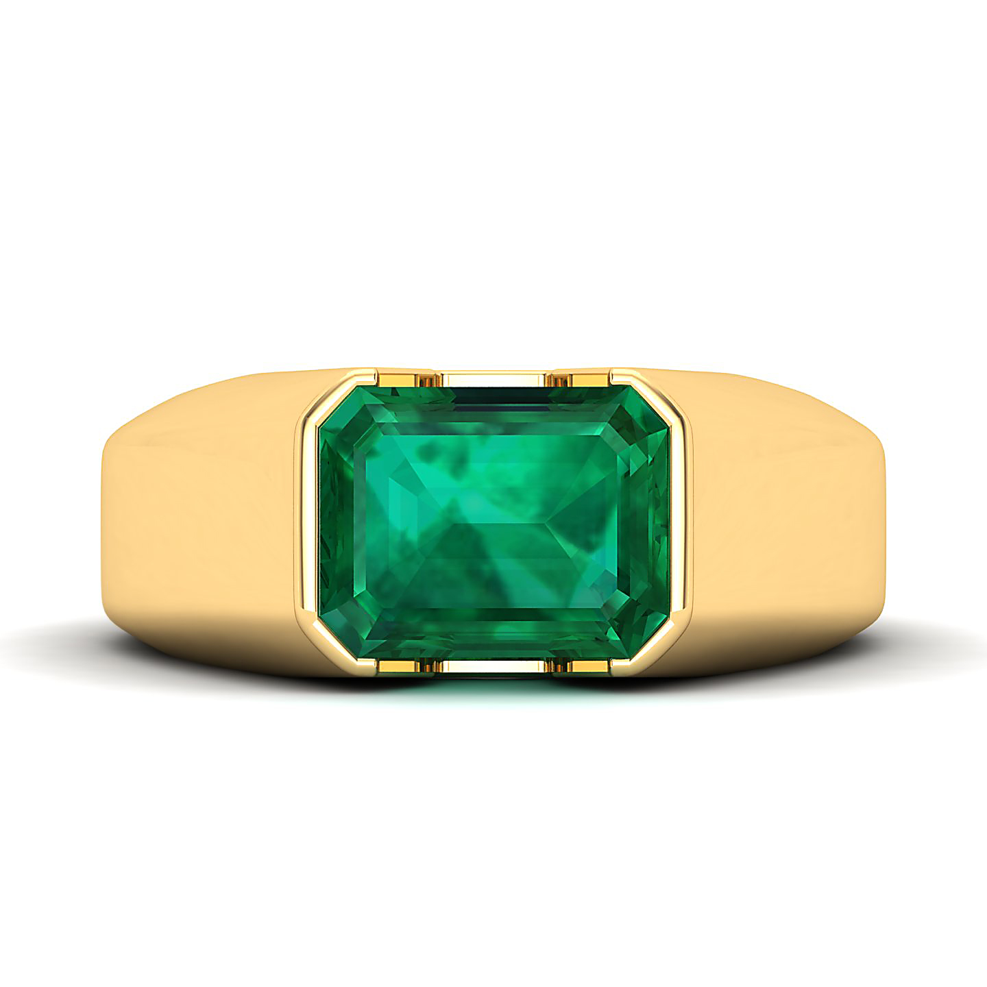 Regal Emerald Gold Rings