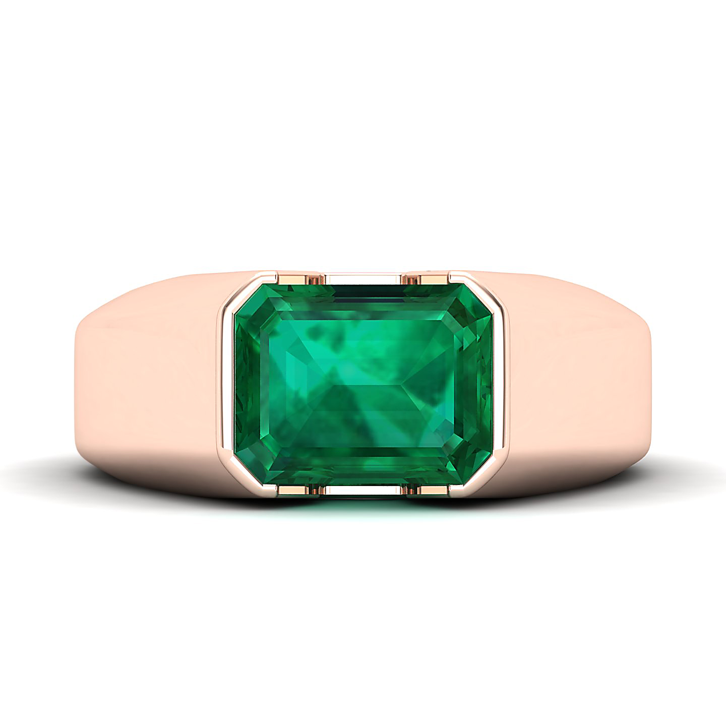 Regal Emerald Gold Rings