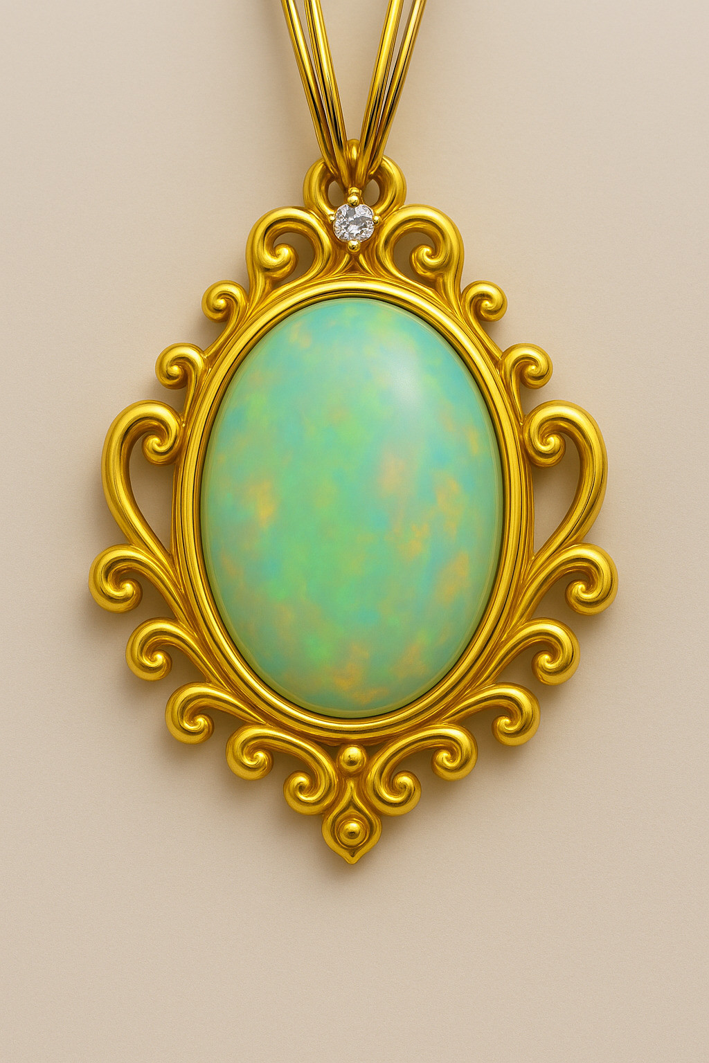 Regal Swirl Opal Pendant