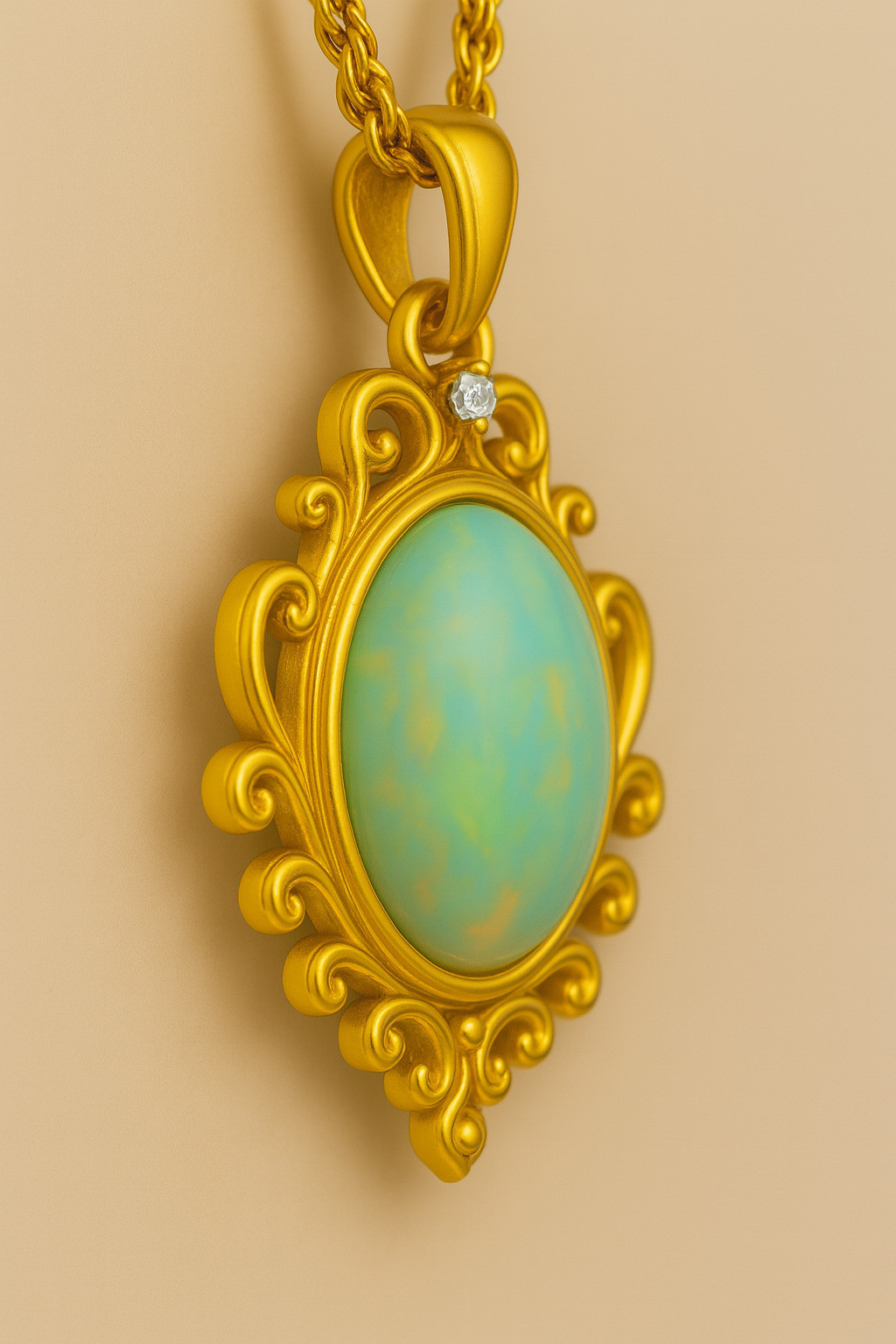 Regal Swirl Opal Pendant