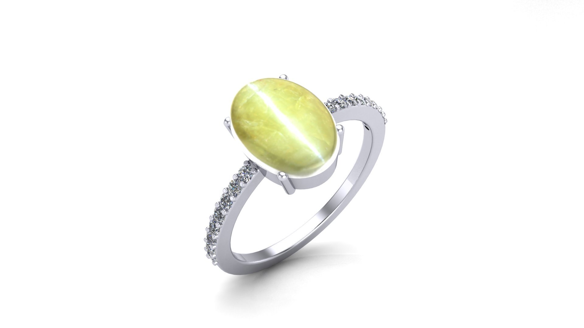 Diamond Halo White Gold Ring