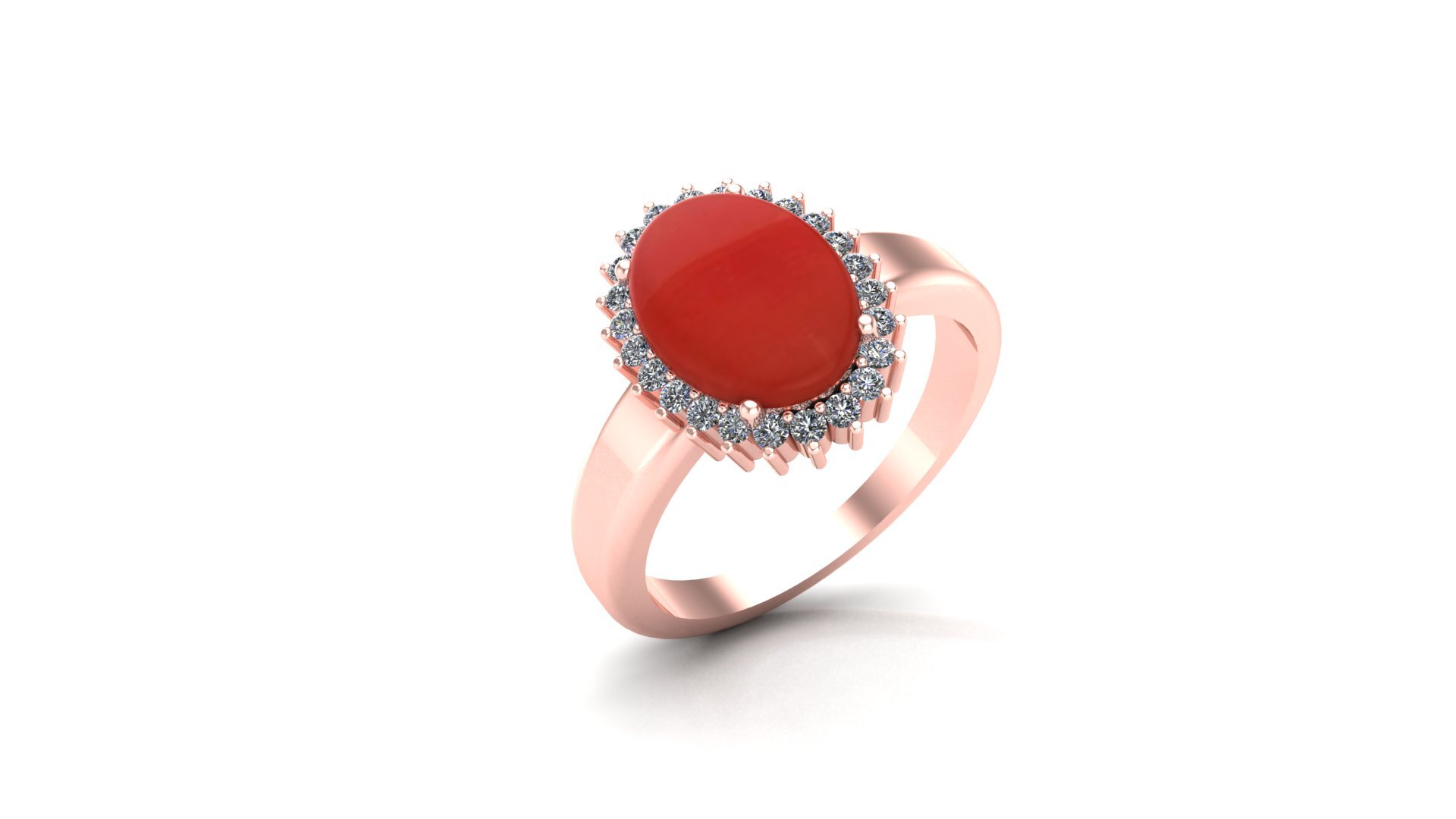 Diamond Shank Rose Gold Ring