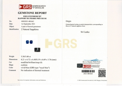 Royal Blue Sapphire - 6.38 Carat