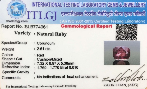 Natural Ruby - 2.61 Carat