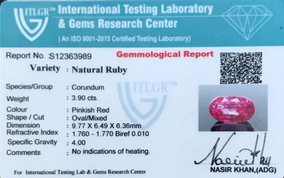 Natural Ruby - 3.90 Carat