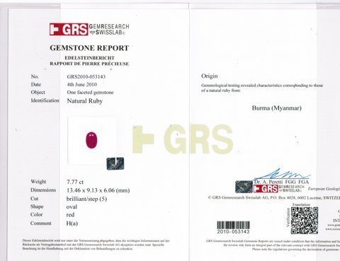 Natural Ruby - 7.77 Carat