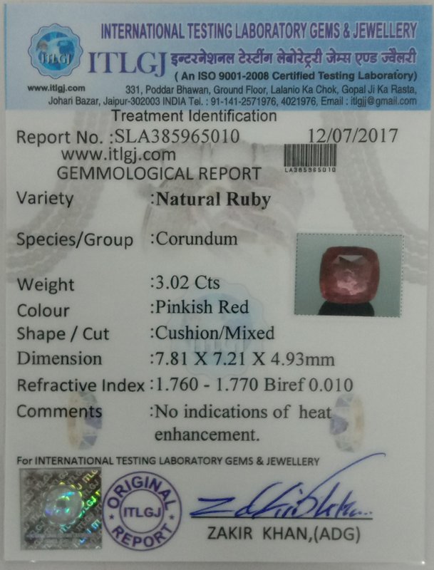 Natural Ruby - 3.01 Carat