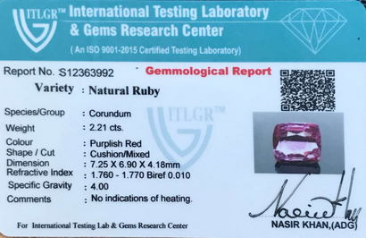 Natural Ruby - 2.21 Carat