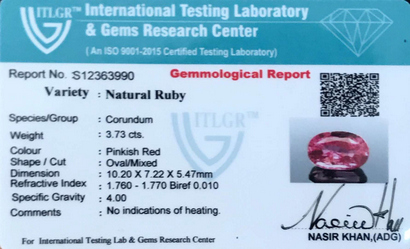 Natural Ruby - 3.73 Carat
