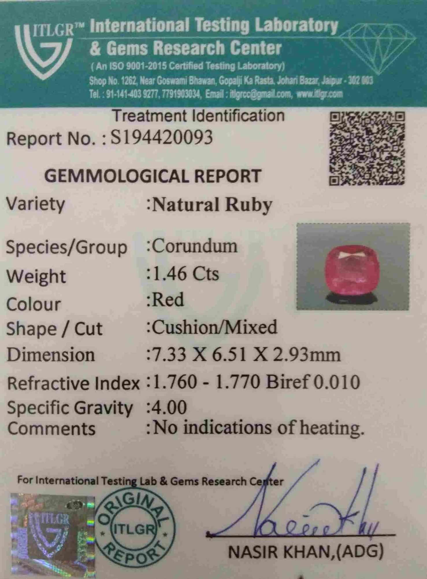 Ruby - 1.46 Carat