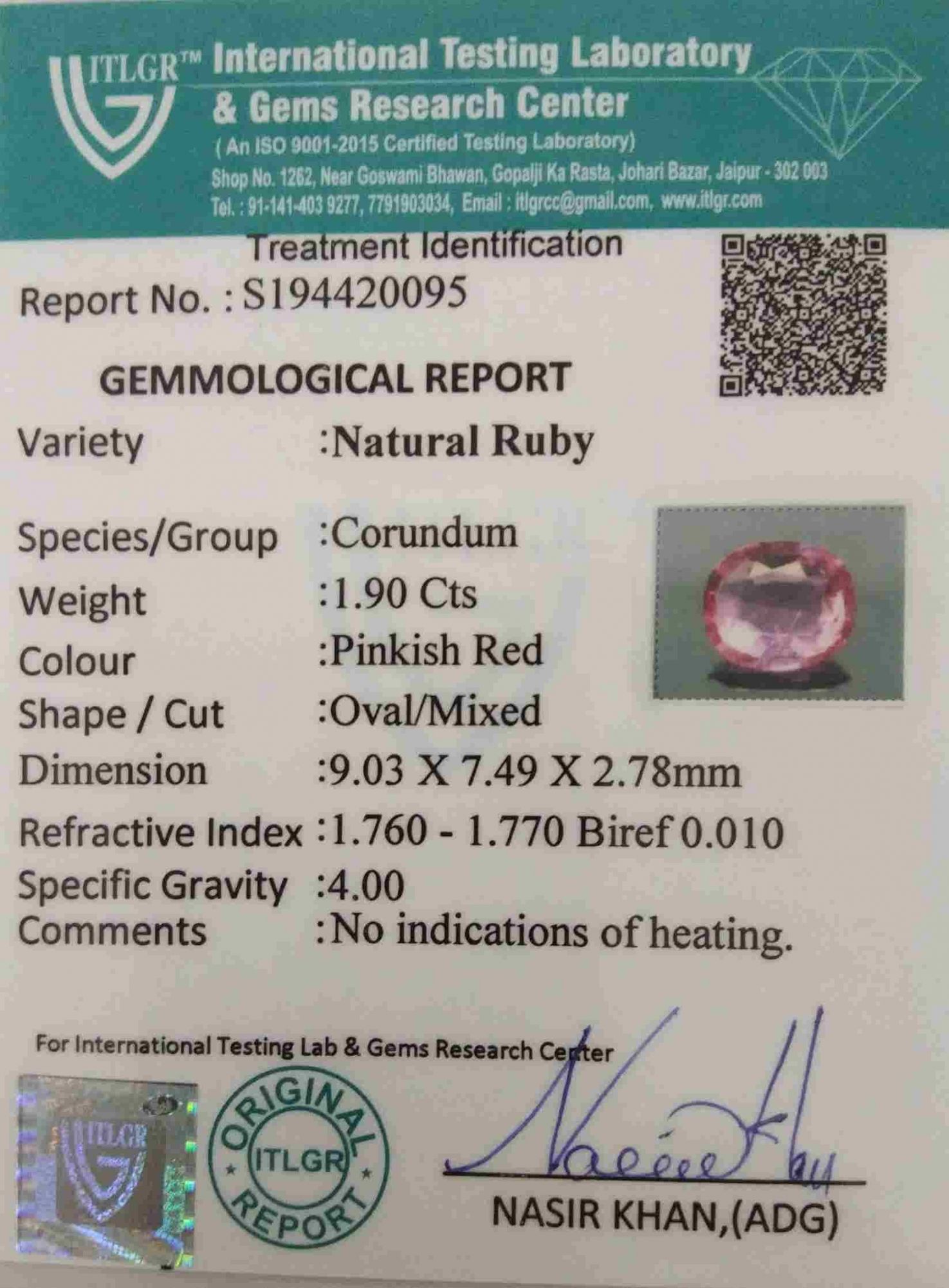 Ruby - 1.9 Carat