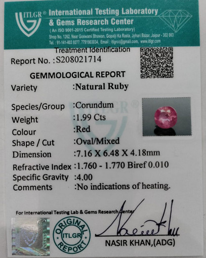Ruby - 1.99 Carat