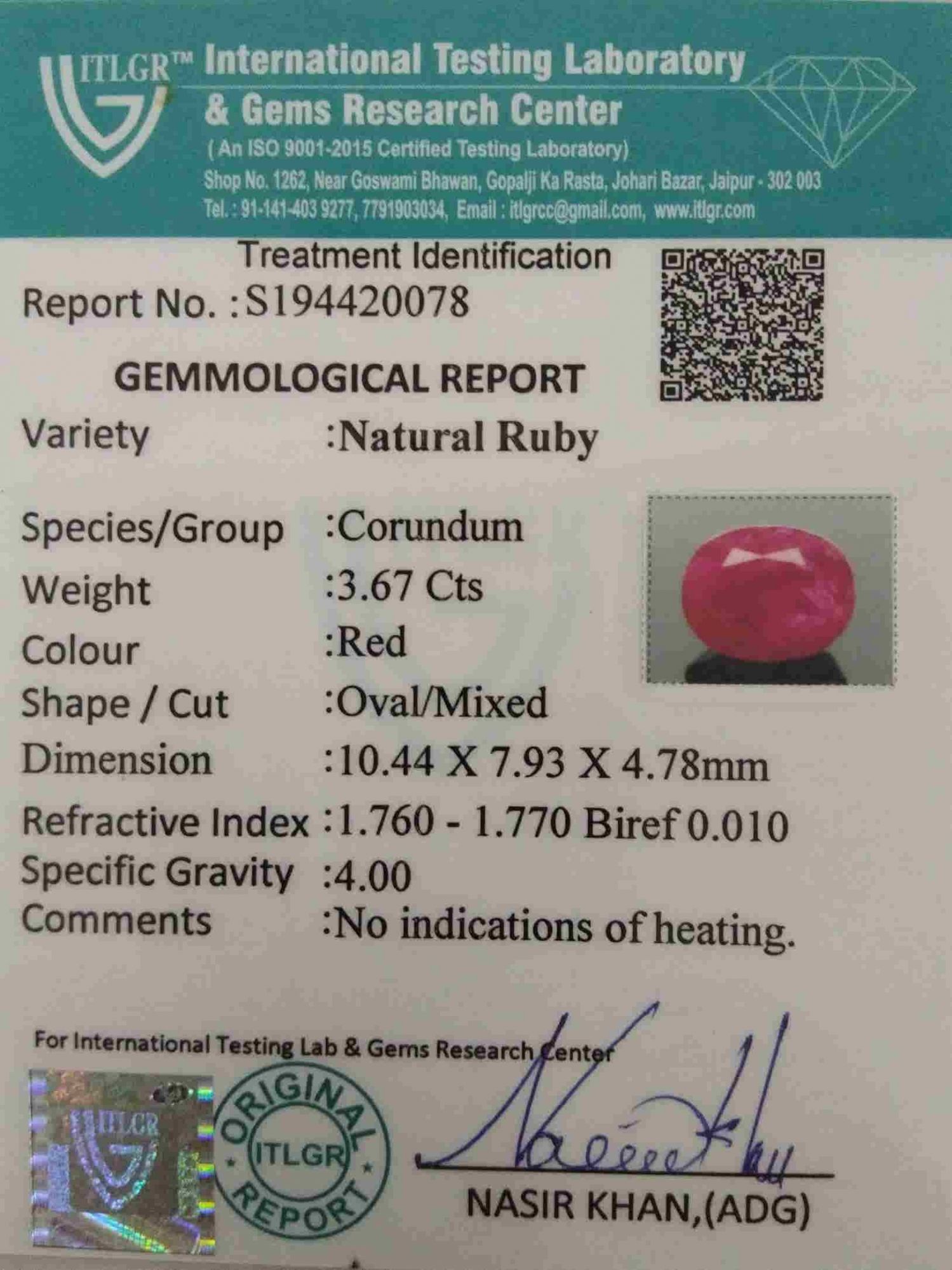 Chuni Stone- 3.67 Carat
