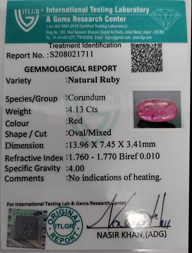 Ruby - 4.13 Carat