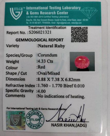 Ruby - 4.33 Carat