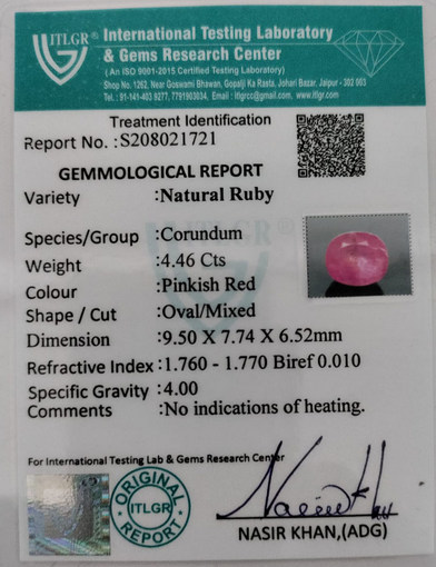 Ruby - 4.46 Carat