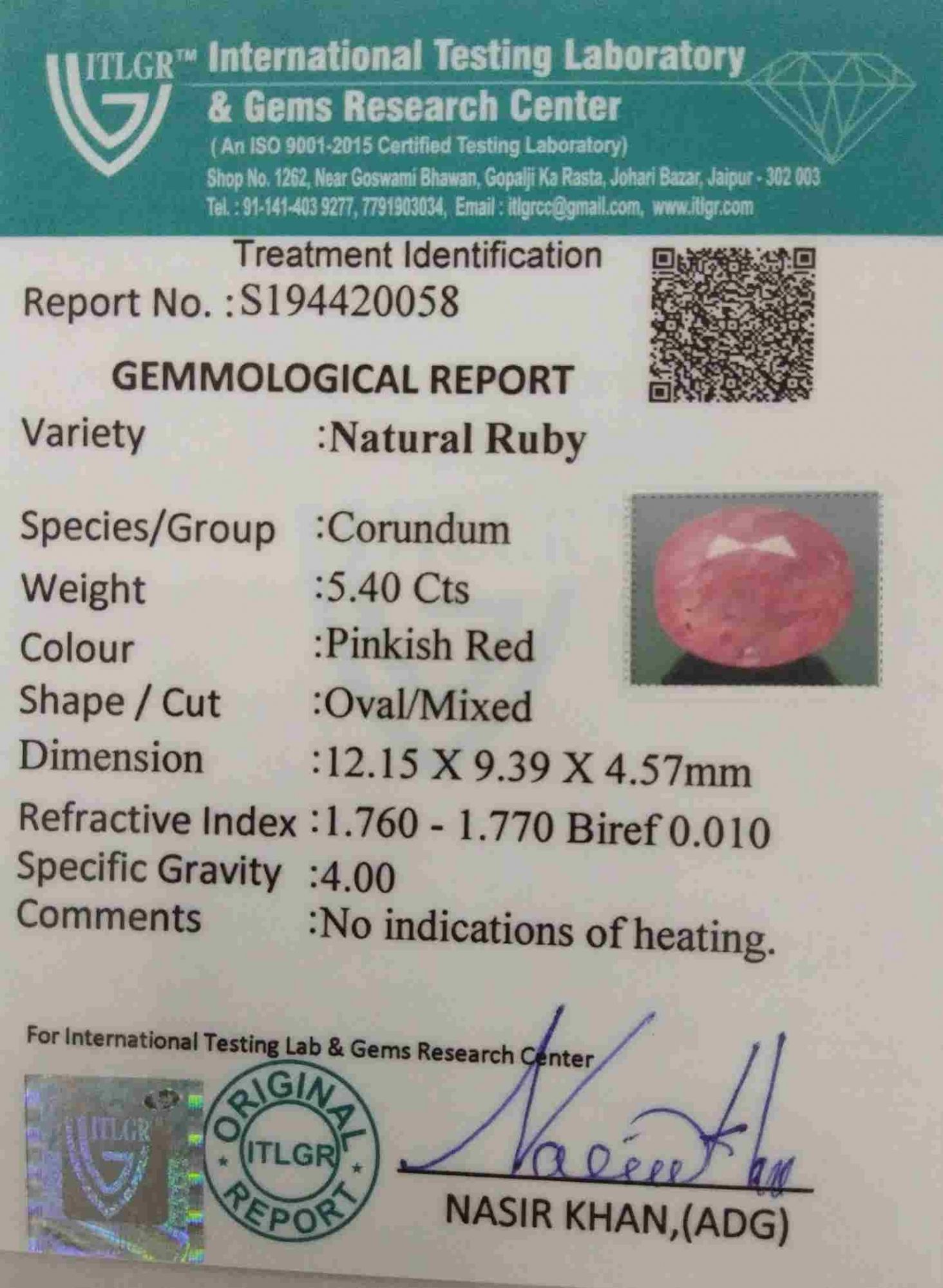 Ruby - 5.4 Carat