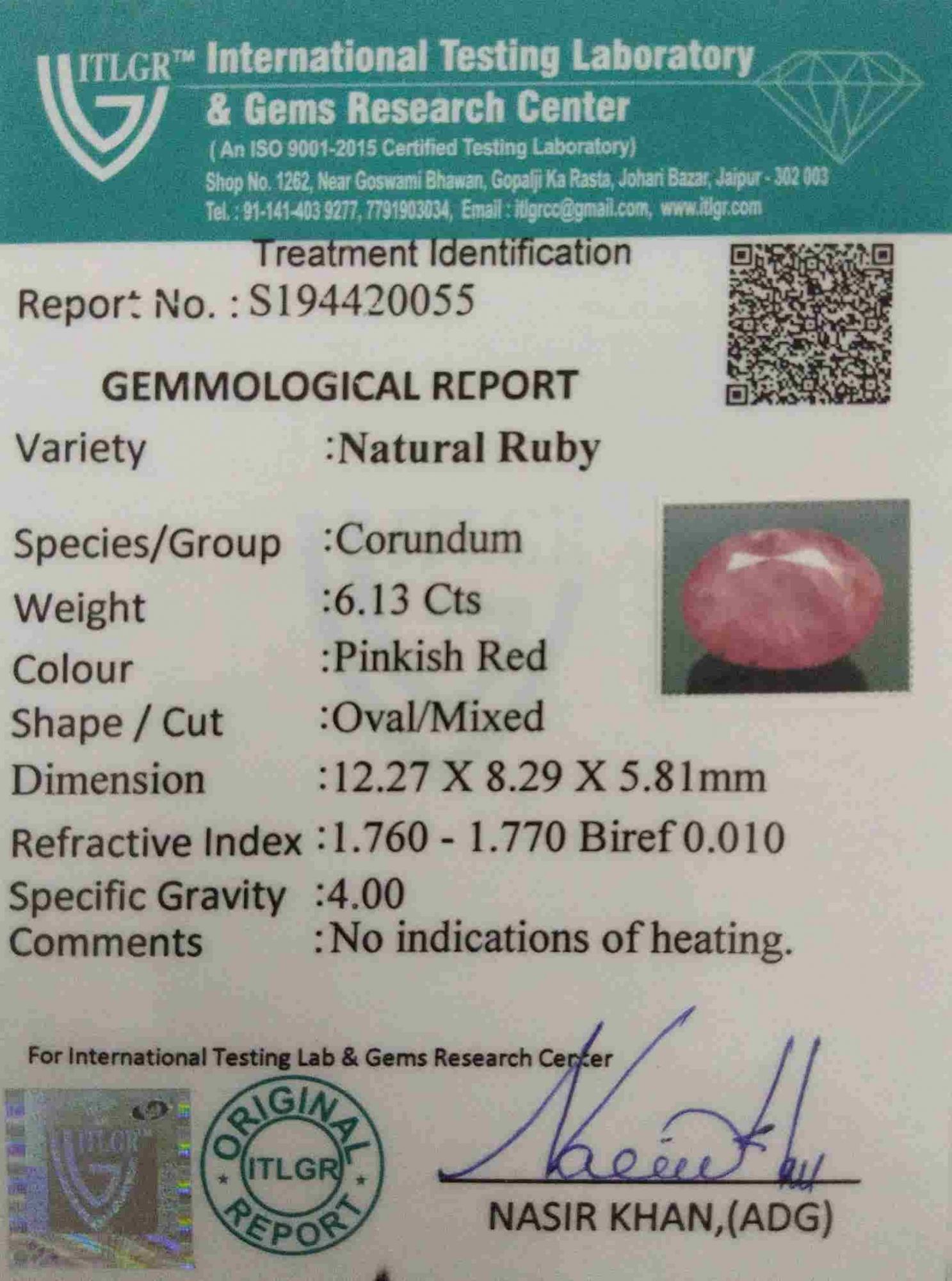 Ruby - 6.13 Carat