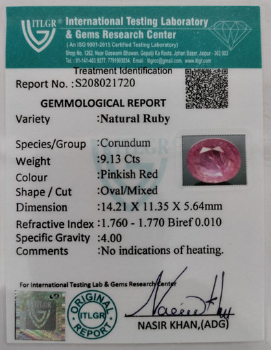 Ruby - 9.13 Carat