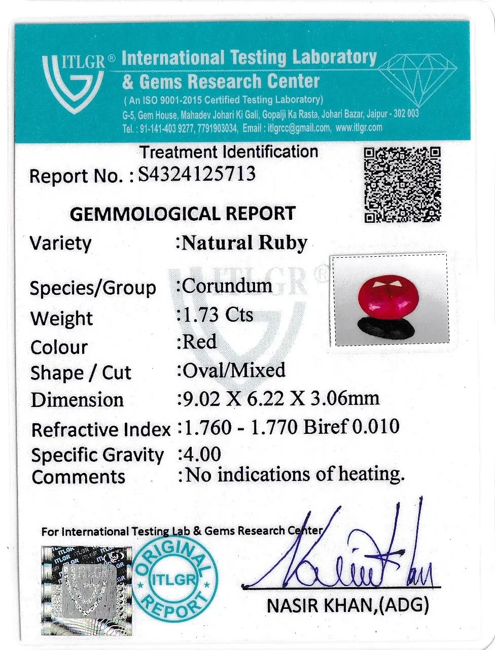 Ruby (Manik) - 1.73 Carat