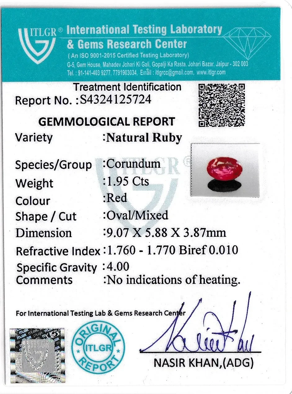 Ruby (Manik) - 1.95 Carat