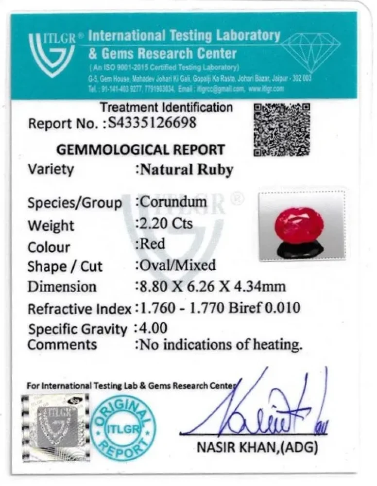 Ruby (Manik) - 2.2 Carat