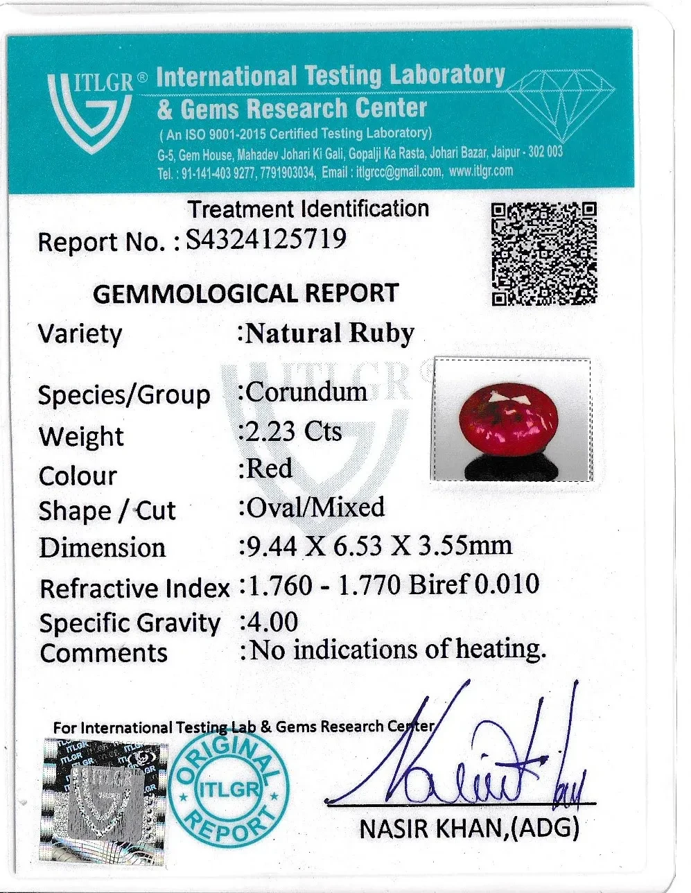 Ruby (Manik) - 2.23 Carat