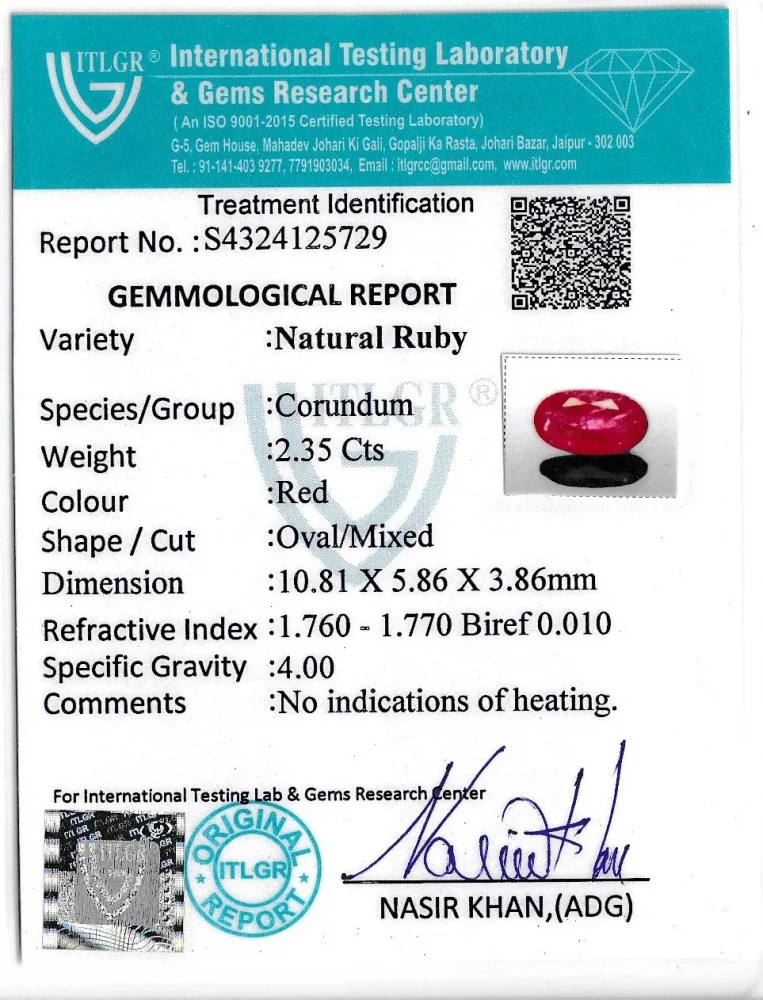 Ruby (Manik) - 2.35 Carat