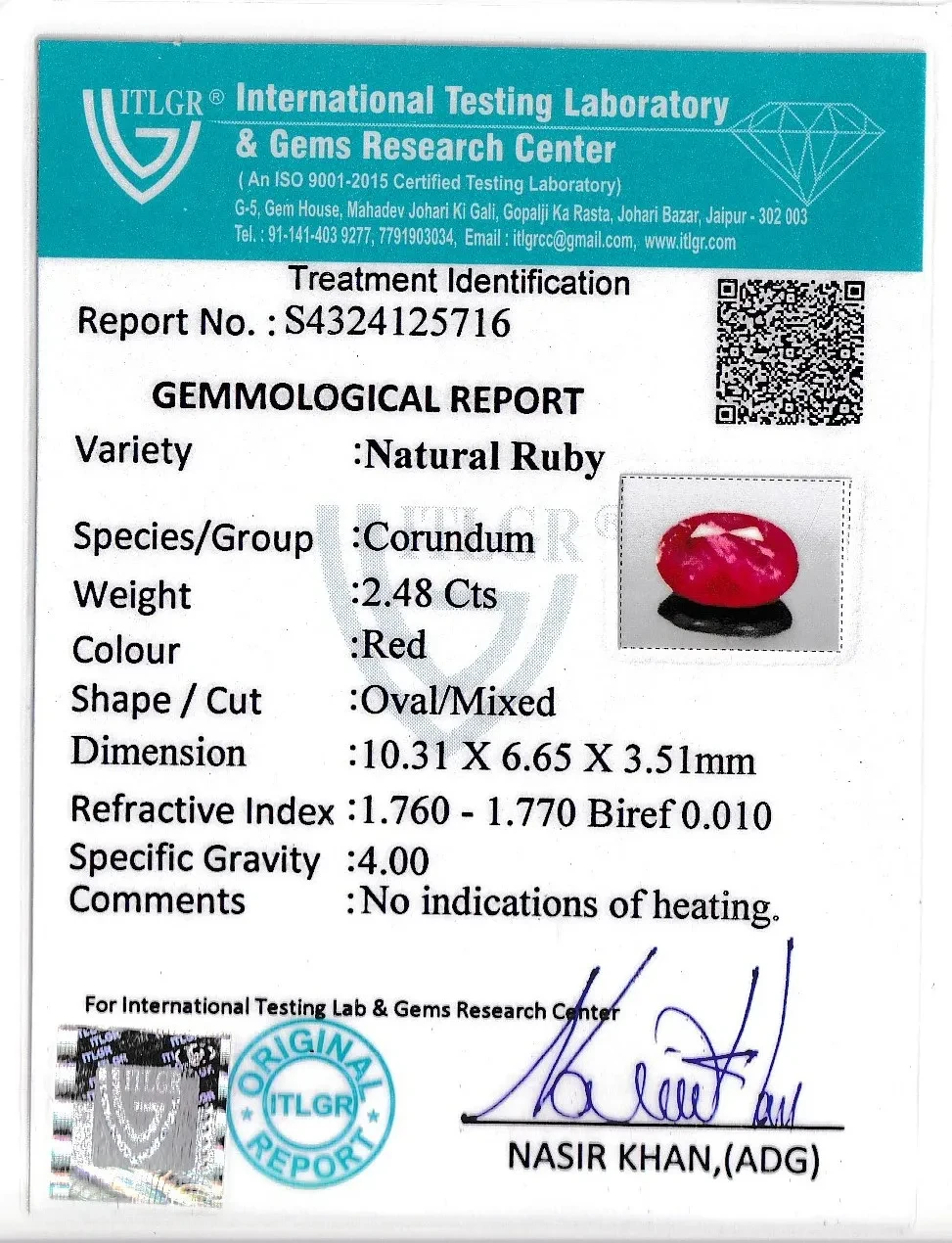Ruby (Manik) - 2.48 Carat