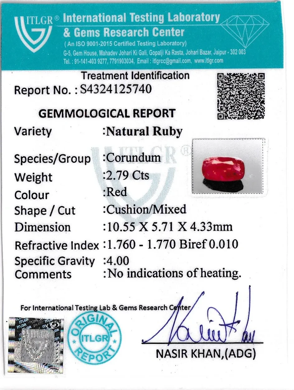 Ruby (Manik) - 2.79 Carat