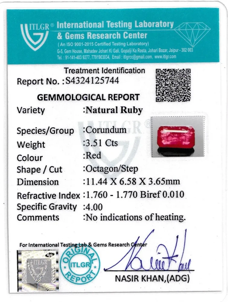 Ruby (Manik) - 3.51 Carat