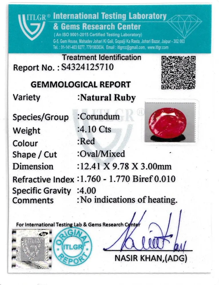 Ruby (Manik) - 4.1 Carat