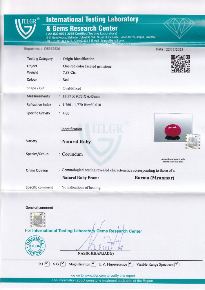 Ruby (Manik) - 8.24 Carat