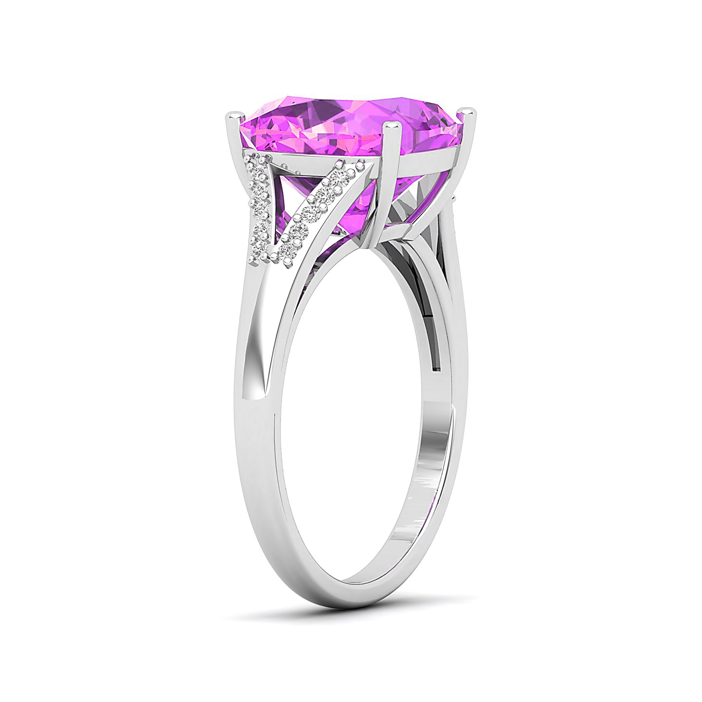Scintillating Pink Sapphire Ring