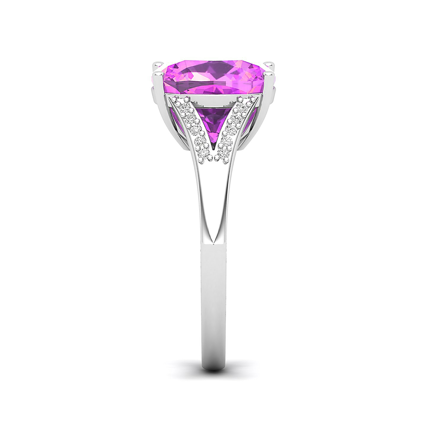 Scintillating Pink Sapphire Ring