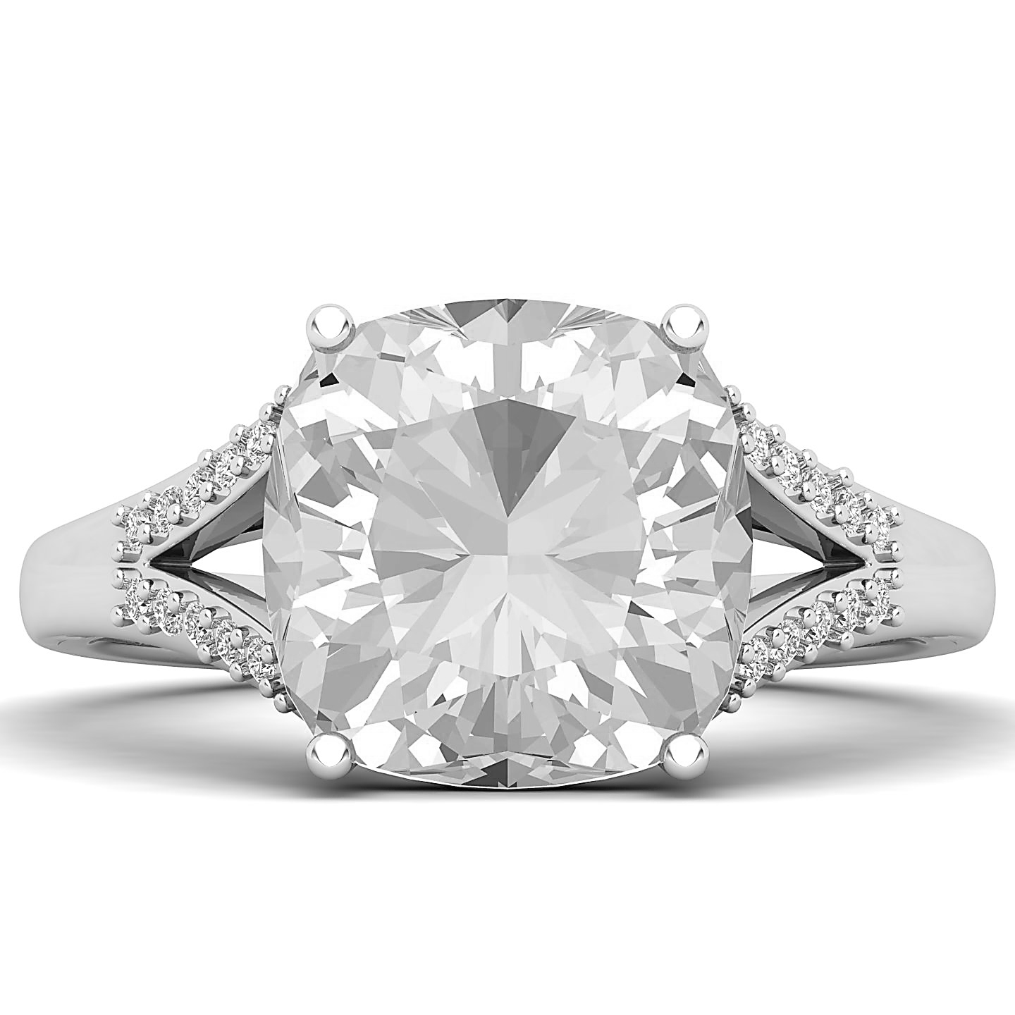 Scintillating White Sapphire Ring