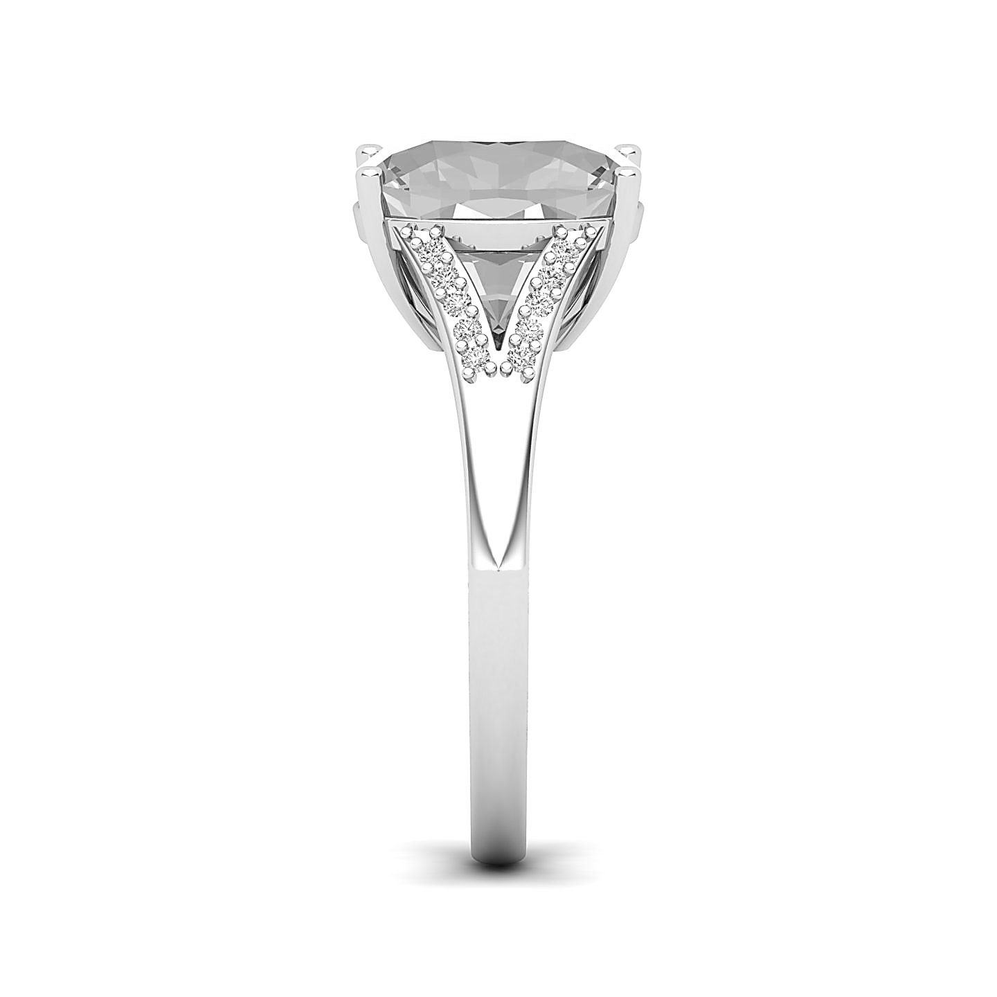 Scintillating White Sapphire Ring