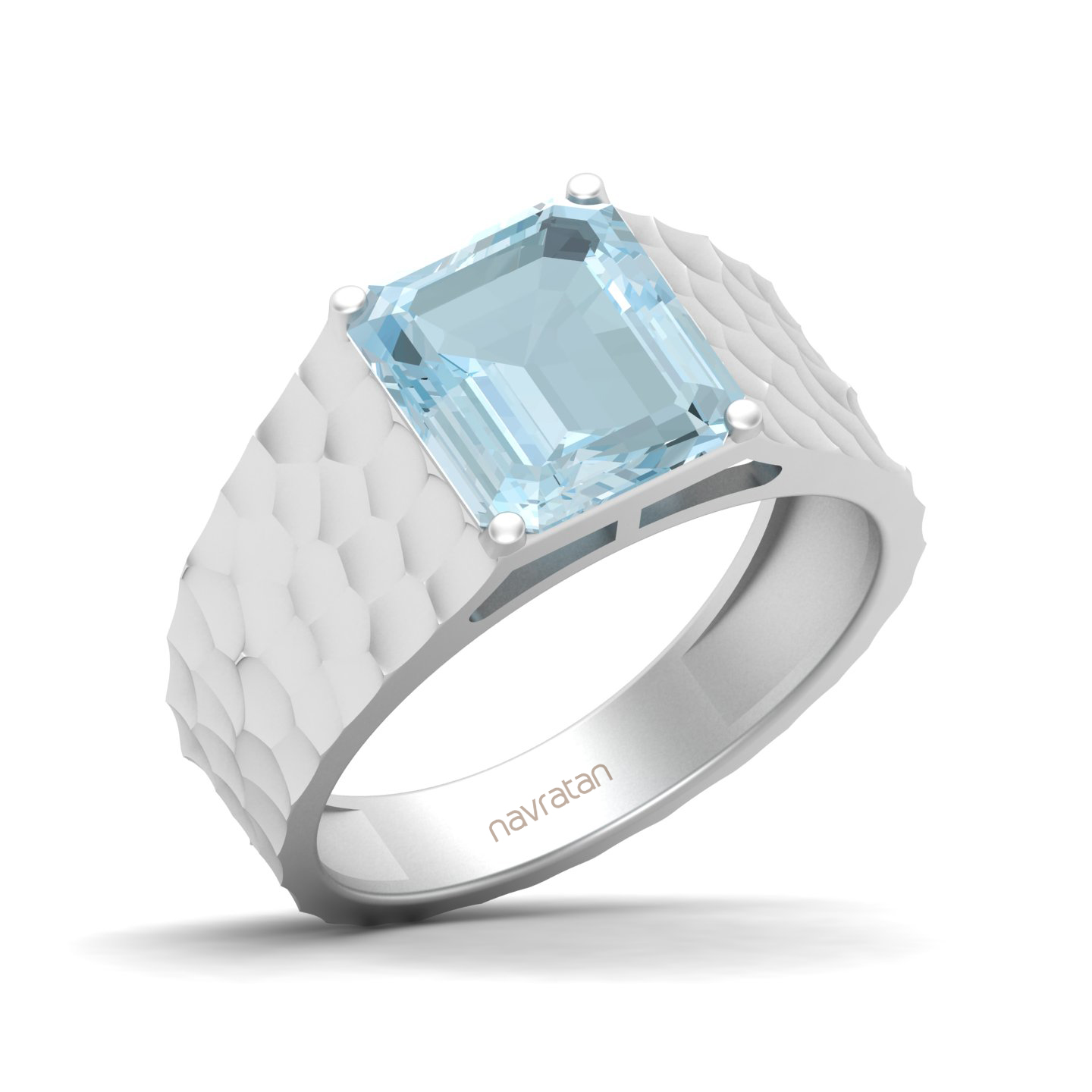 Solitaire Marvel Aquamarine Ring
